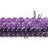 Natural Amethysts 4/6/8/10/12/14mm Round Smooth Beads