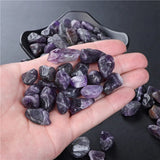Natural Amethysts Aquamarine Agates Gravel Smooth Minerals