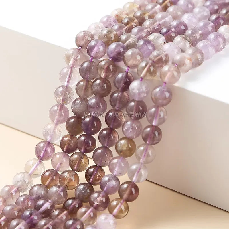 Natural Amethysts Citrines Beads Stone Loose Spacer Crystal Beads