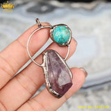 Amethysts Citrines Quartz Slab Beads Pendant Necklace Making