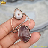 Amethysts Citrines Quartz Slab Beads Pendant Necklace Making