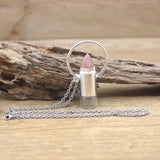 Amethyst Lapis Perfume Bottle Pendant Necklace