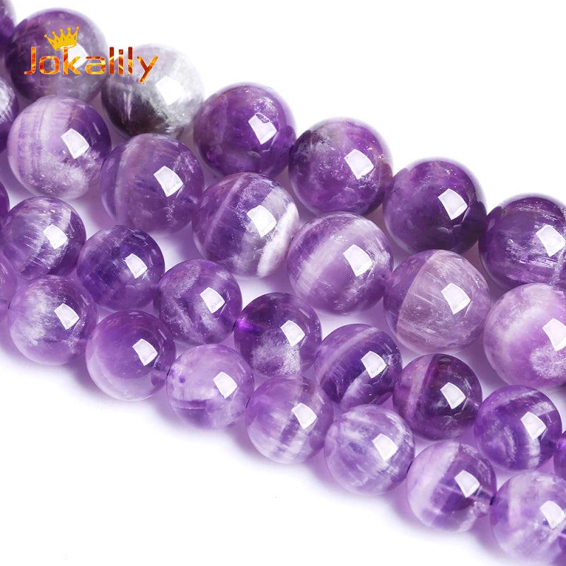 Amethyst Crystal Purple Quartz Beads Round Spacer Stone Beads