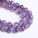 Amethyst Crystal Purple Quartz Beads Round Spacer Stone Beads