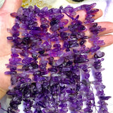 Natural Amethysts Gravel Loose Beads Strand Jewelry Making