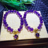 Amethyst Gemstone Bracelet with Silver Fox Fitting