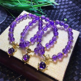 Amethyst Gemstone Bracelet with Silver Fox Fitting