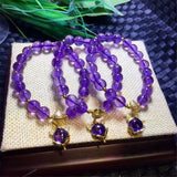 Amethyst Gemstone Bracelet with Silver Fox Fitting