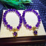 Amethyst Gemstone Bracelet with Silver Fox Fitting