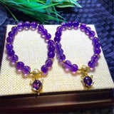 Amethyst Gemstone Bracelet with Silver Fox Fitting