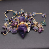 Amethysts Perfume Bottle Necklace Essential Oil Diffuser