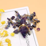 Amethysts Perfume Bottle Necklace Essential Oil Diffuser