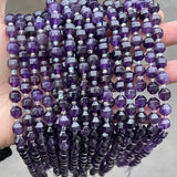Natural Amethysts Purple Crystal Faceted Olive Beads
