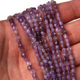 Amethyst Purple Quartz Crystal Beads Coin Flat Faceted Round Spacer Loose Beads