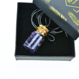 Amethyst Quartz Crystal Pendant Necklace Reiki Healing Yoga