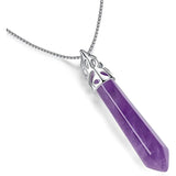 Amethyst Reiki Tree of Life Pendant Braided Necklace