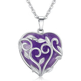 Amethyst Reiki Tree of Life Pendant Braided Necklace