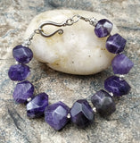 Natural Amethysts Stone Beads Bracelet