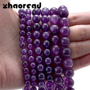 Amethyst Stone Beads Round Spacer for DIY Jewelry Making
