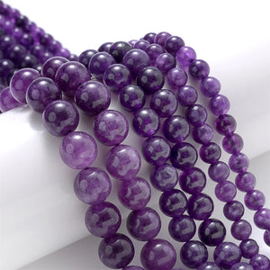 Amethyst Stone Beads Round Spacer for DIY Jewelry Making