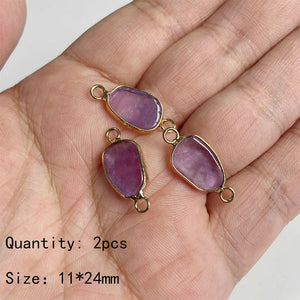 Amethysts Stone Pendants Purple Quartzs Crystal Healing Charms