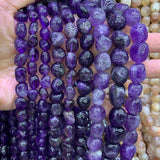 Irregular Amethysts Sunstone Prehnite Moonstone Stone Beads 15''
