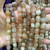 Irregular Amethysts Sunstone Prehnite Moonstone Stone Beads 15''