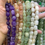 Irregular Amethysts Sunstone Prehnite Moonstone Stone Beads 15''