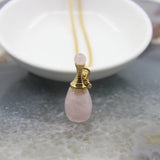Amethyst/Tiger Eye Perfume Bottle Pendant Necklace