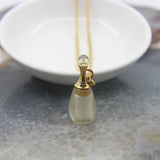 Amethyst/Tiger Eye Perfume Bottle Pendant Necklace