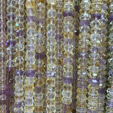 Faceted Ametrine Quartz Beads 15'' Rondelle Spacer Loose Beads