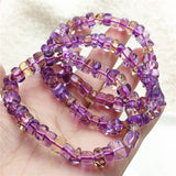 Natural Ametrine Quartz Beads Bracelet 8mm Women AAAAA