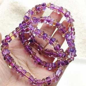Natural Ametrine Quartz Beads Bracelet 8mm Women AAAAA