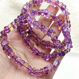 Natural Ametrine Quartz Beads Bracelet 8mm Women AAAAA