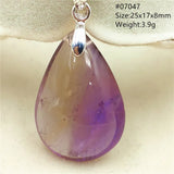 Ametrine Quartz Water Drop Yellow Purple Pendant Necklace