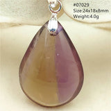 Ametrine Quartz Water Drop Yellow Purple Pendant Necklace
