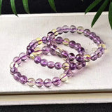 Ametrine Yellow Purple Bracelet 8mm Charms Gemstone Crystal Bracelet