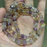 Natural Ametrines Beads Faceted Rondelle Heishi Spacer 15''