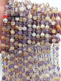 Natural Ametrines Stone Beads Round Loose Spacer Beads