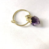 Purple Druzy Pendant Necklace, Natural Amethyst Quartz Pointed Gemstone Jewelry