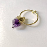 Purple Druzy Pendant Necklace, Natural Amethyst Quartz Pointed Gemstone Jewelry