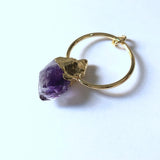 Purple Druzy Pendant Necklace, Natural Amethyst Quartz Pointed Gemstone Jewelry