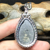 Natural Ammonite Ammolite Necklace Pendant Healing Stone Crystal Silver Jewelry
