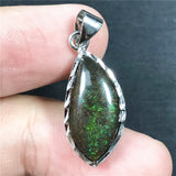 Natural Ammonite Ammolite Pendant Jewelry Healing Luck Gift Crystal Silver