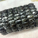 Natural Amphibole Arfvedsonite Stone Beads Bracelet