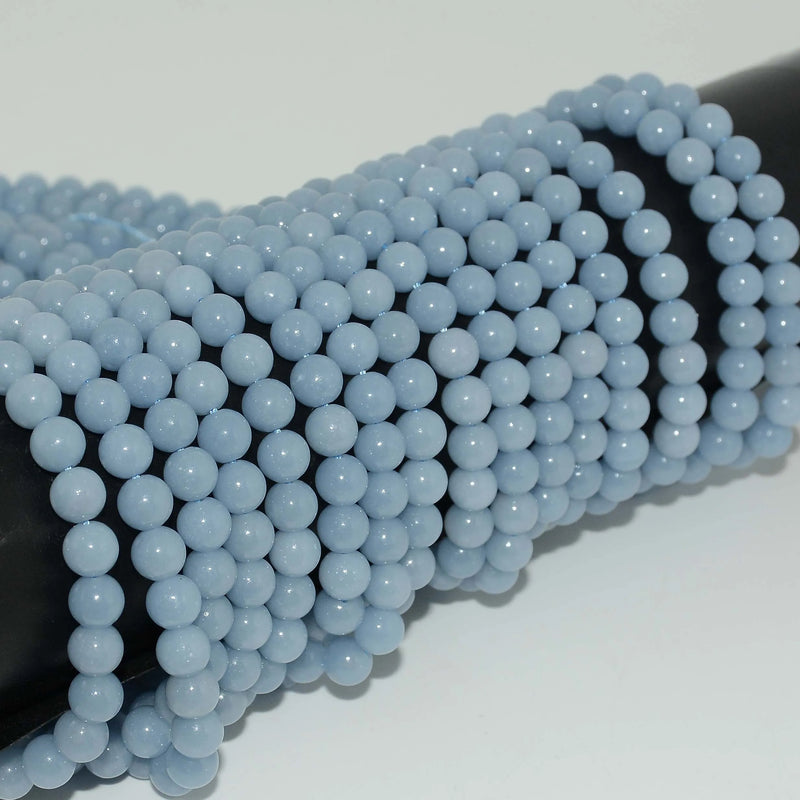 Natural Angelite / Anhydrite Round Beads 8mm