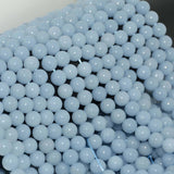 Natural Angelite / Anhydrite Round Beads 8mm