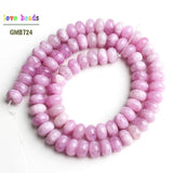 Angelite Rondelle Stone Beads Morganite Spacer Beads DIY Bracelet