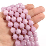Natural Angelite Stone Faceted Sharp Column Beads 15''