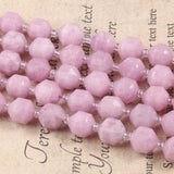 Natural Angelite Stone Faceted Sharp Column Beads 15''